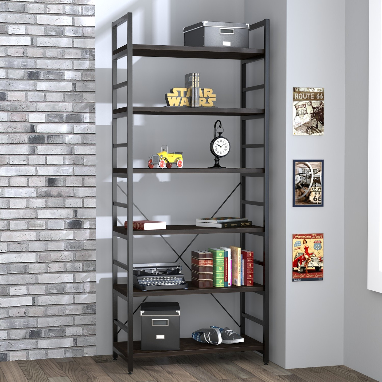 Стелаж офісний L-190 new Loft Design Венге Луїзіана