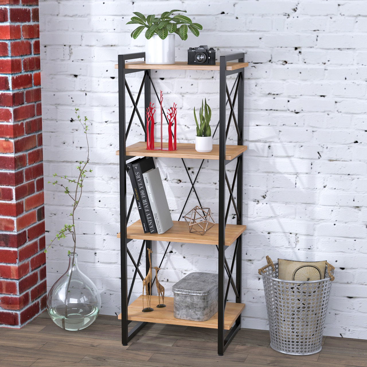 Стелаж Скіф-4-550 Loft Design Дуб Крафт золотий