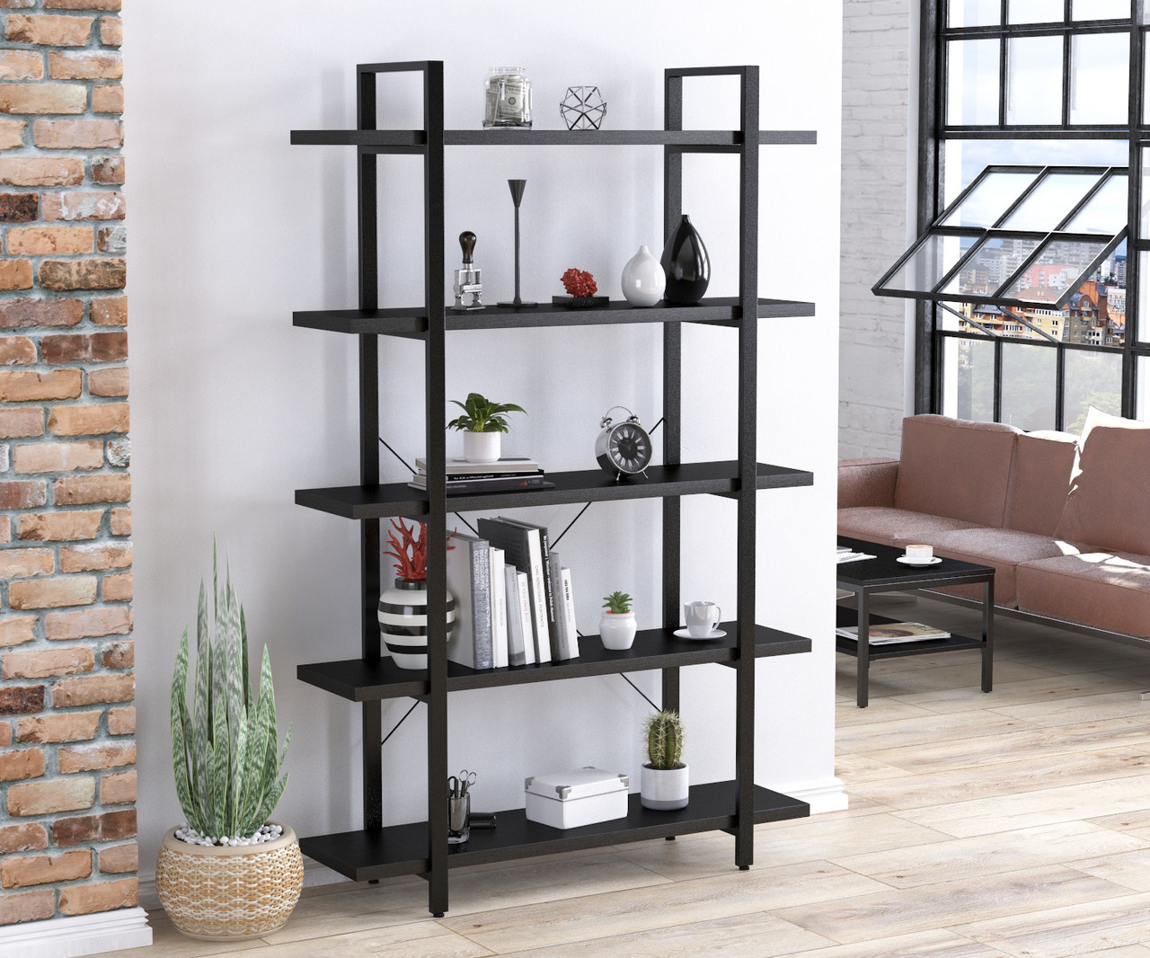 Стелаж Сингл-5-120 Loft Design Венге Луїзіана