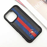 Шкіряний чохол Polo Santa Barbara Barton для Apple iPhone 16 Pro (6.3") Black / Navy, фото 6