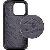 Шкіряний чохол Polo Santa Barbara Barton для Apple iPhone 16 Pro (6.3") Black / Navy, фото 9
