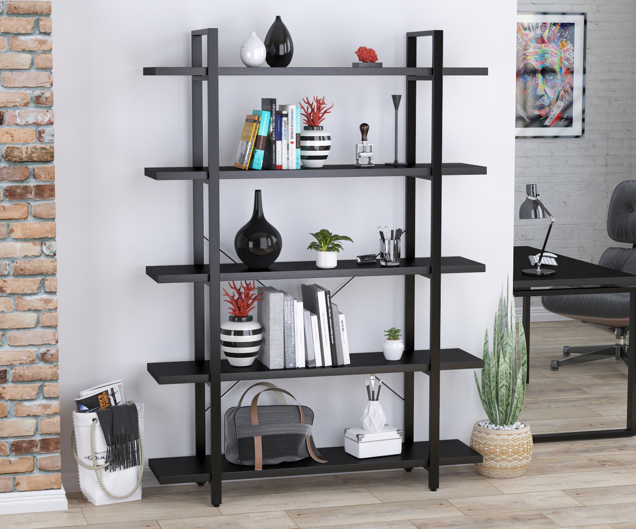 Стелаж Сингл-5-135 Loft Design Венге Луїзіана