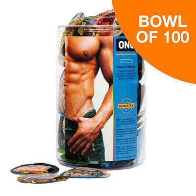 Набір презервативів ONE Classic Select MSM Collection, 100 шт., гладкі, зі змащуванням, паковання-тубус