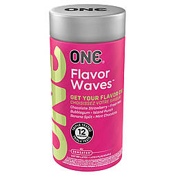 Презервативи ONE FlavorWaves 12 шт., подарункове паковання тюб