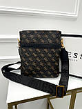 Брендова чоловіча сумка Guess коричнева, фото 3