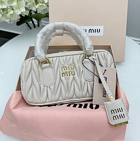Жіноча сумка Miu Miu Arcadie Premium кремова