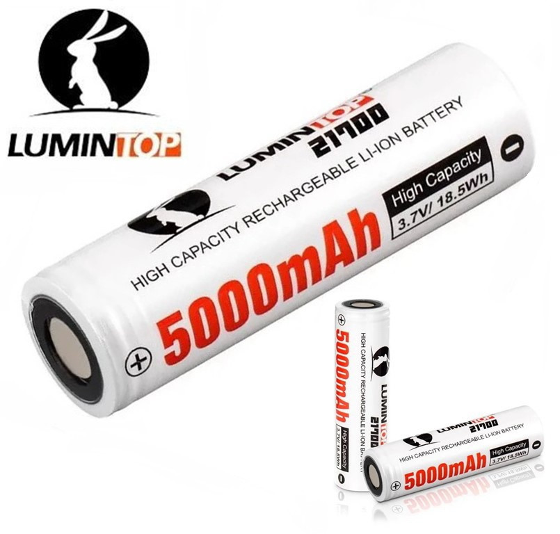 Захищений Акумулятор Lumintop 21700 5000mAh INR 20A Li-Ion, Без ефекту пам'яті, 1000 циклів, ОРИГІНАЛ, фото 1