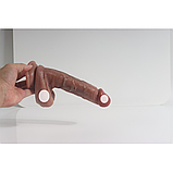 Реалістичний фалоїмітатор із присоском 22 см, Силіконовий дилдо, Гнучкий фаллос, Вагінальний стимулятор, Інтимн, фото 2