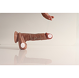 Реалістичний фалоїмітатор із присоском 22 см, Силіконовий дилдо, Гнучкий фаллос, Вагінальний стимулятор, Інтимн, фото 4