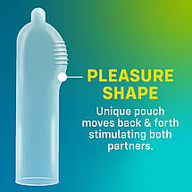Набір презервативів ONE Pleasure Plus, 100 шт, з ребристою ділянкою на кінці, паковання-тубус, фото 5