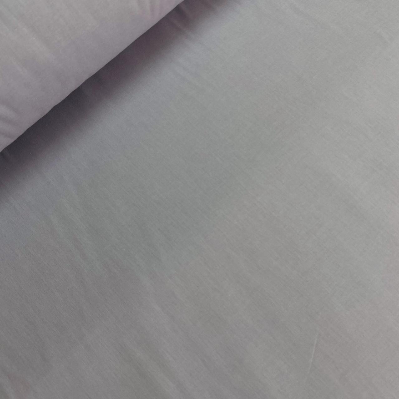 Тканина поплін De Luxe, однотонний сріблясто-сірий (Туреччина шир. 2,4 м) (P-FR-0045), фото 1