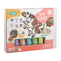 Набір для творчості, вітражні фарби "Єдинороги", 8 фарб