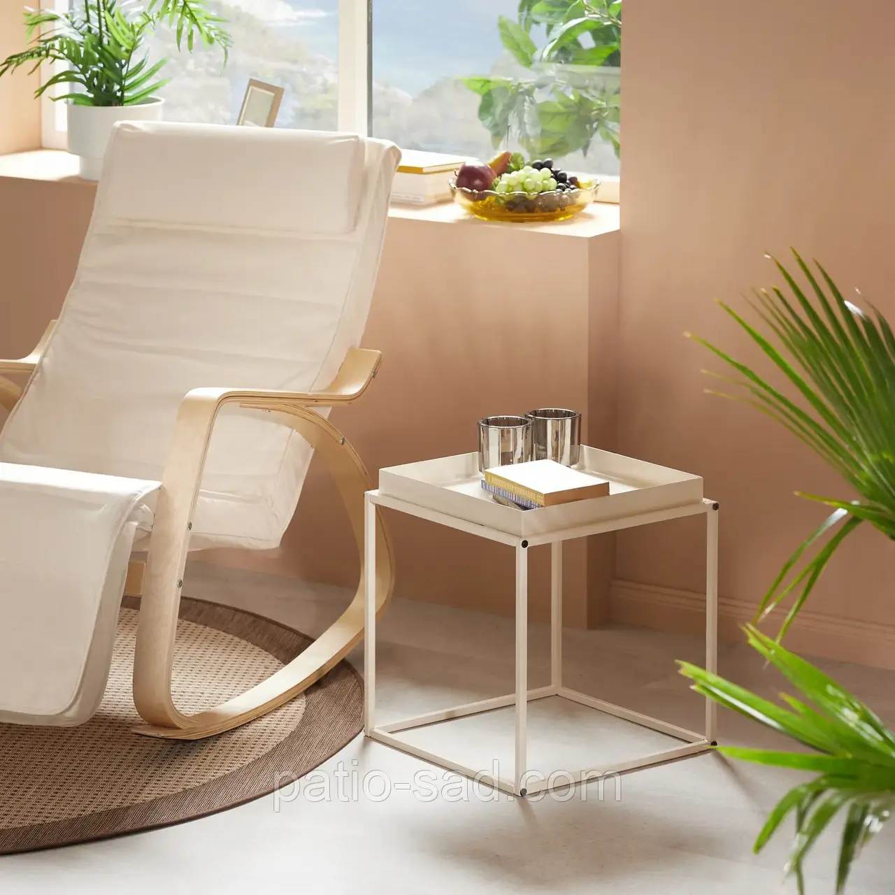 Кавовий столик Cambridge 40x40x44 см беж, фото 1