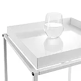 Журнальний кавовий столик Cambridge 40x40x44 см білий, фото 4