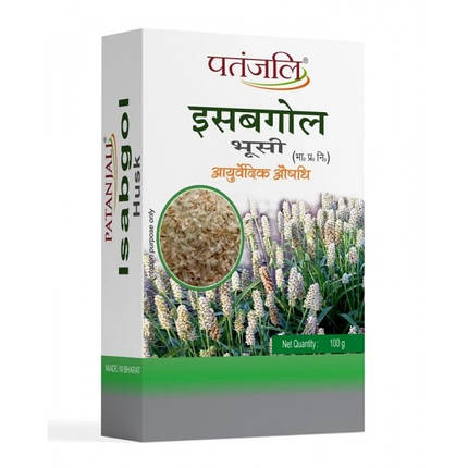 Ісабгол Патанджи 100 г/Isabgol Husk Patanjali 100 г (шовка насіння подорожника) — натуральне проносне, фото 1