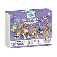 Набір для творчості, вітражі та вітражні фарби "Казки", 18 підвісок, 9 фарб