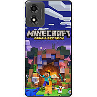 Силіконовий чохол бампер для Motorola Moto G04 з картинкою Майнкрафт Minecraft