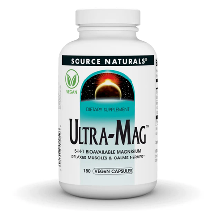 Магній Source Naturals Ultra-Mag 180 Caps, фото 1