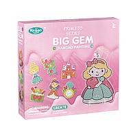 Набір для творчості, алмазна мозаїка "Принцеси", 2 фігурки, 12 наліпок, 1450 елементів