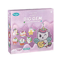 Набір для творчості, алмазна мозаїка "Єдинороги", 2 фігурки, 12 наліпок, 1450 елементів