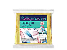Tofix Серветка з мікрофібри для скла 30х30см, 5 шт