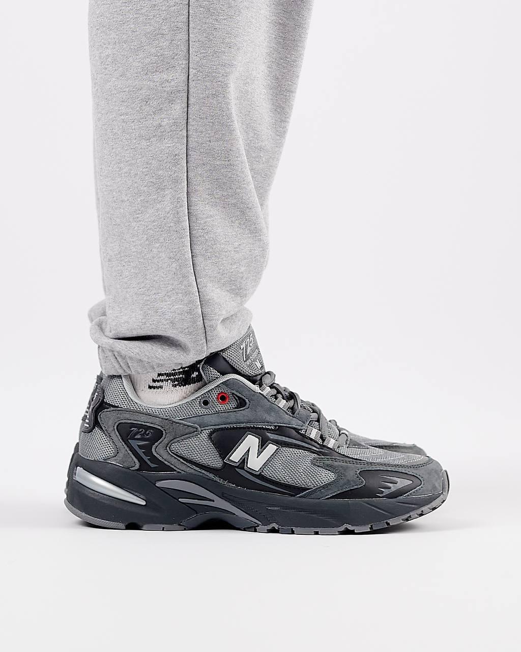 Чоловічі кросівки замша текстиль New Balance 725 Dark Gray, кеди Нью Беланс сірі. Чоловіче взуття