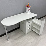 Правосторонній манікюрний складний стіл з тумбою V490, фото 5