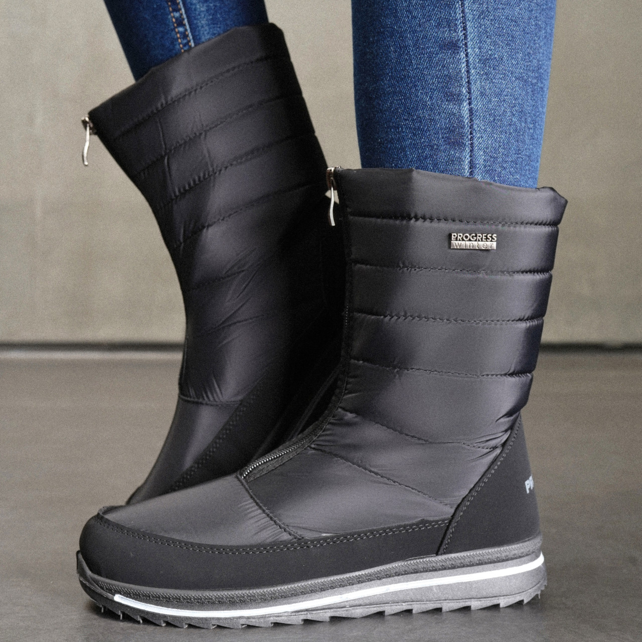 Зимові жіночі дутики чорні