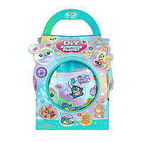 Набір для творчості, подарунковий бокс 4 в 1 "Планета Сюрприз", синій, 31 предмет