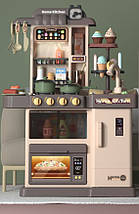 Дитяча інтерактивна кухня WD-P45-R45 ігровий набір для дітей світло звук пар вода з посудом Сірий, фото 5