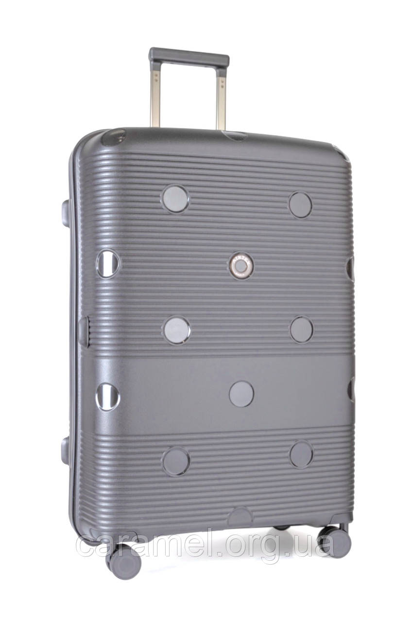 Валіза Airtex велика L поліпропілен сіра 77х52х31(+5)см/130л/4.6кг