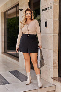 Жіночі шорти Шорти No5 (темно-коричневий) 1208242