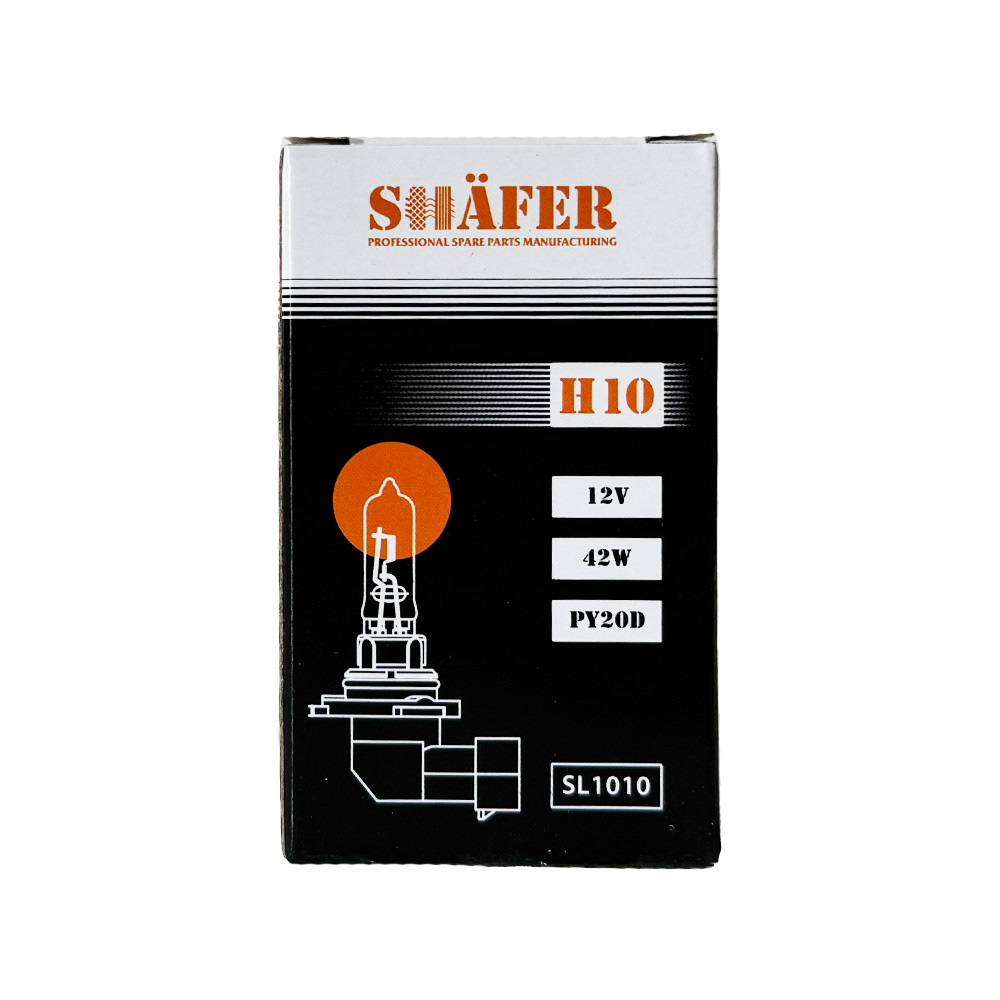 Автолампа галогенова SHAFER H10 12 V 42 W PY20D (картонне паковання 1 шт.) (SL1010)