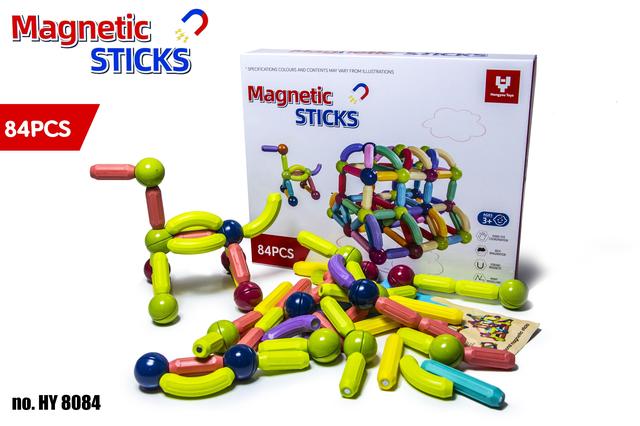 Магнітний конструктор MAGNETIC STICKS на 84 деталі