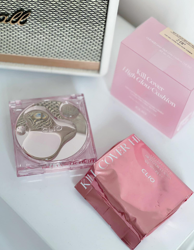 Стійкий кушон з вологим сяйним фінішем CLIO Kill Cover High Glow Cushion SPF50+ PA+++ 4-BO GINGER (14г*2 шт.)