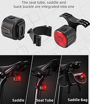 Розумна велофара WEST BIKING WT09S / задній велогабарит / мигавка (16 LED 400 mAh) від USB, фото 6