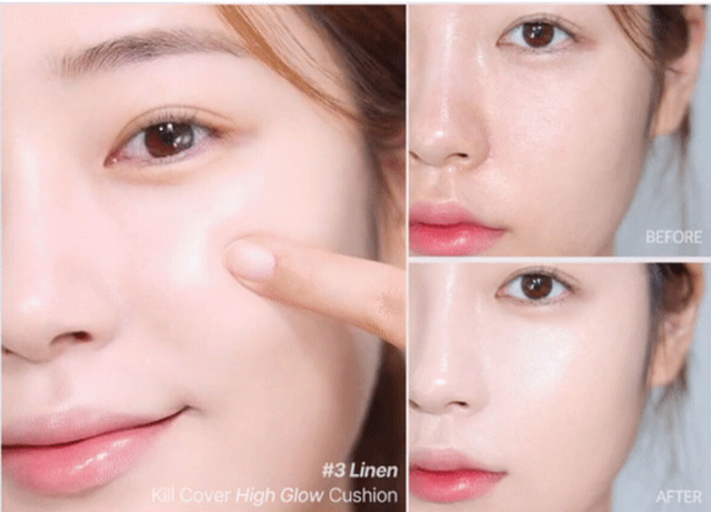 Стійкий кушон з вологим сяйним фінішем CLIO Kill Cover High Glow Cushion SPF50+ PA+++ 4-BO GINGER (14г*2 шт.)
