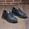 Чоловічі шкіряні кросівки (натуральна шкіра) чорні демісезонні для чоловіків на весну осінь, розміри 39-46, фото 2