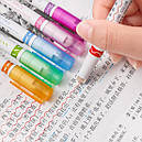 Набір із 6 спец маркерів Kawaii Flowers Line Shaped Highlighter Pens двосторонні, фото 3