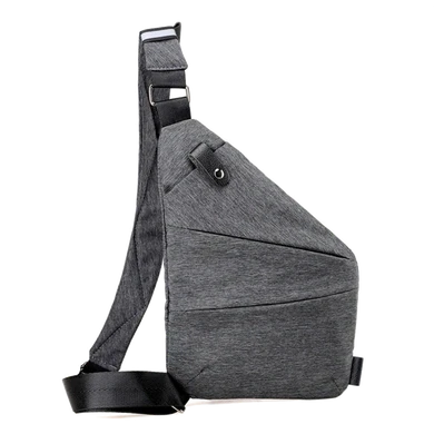 Чоловіча сумка Cross Body, Месенджер, Антивор, Чоловіча барсетка на плече сіра, фото 1