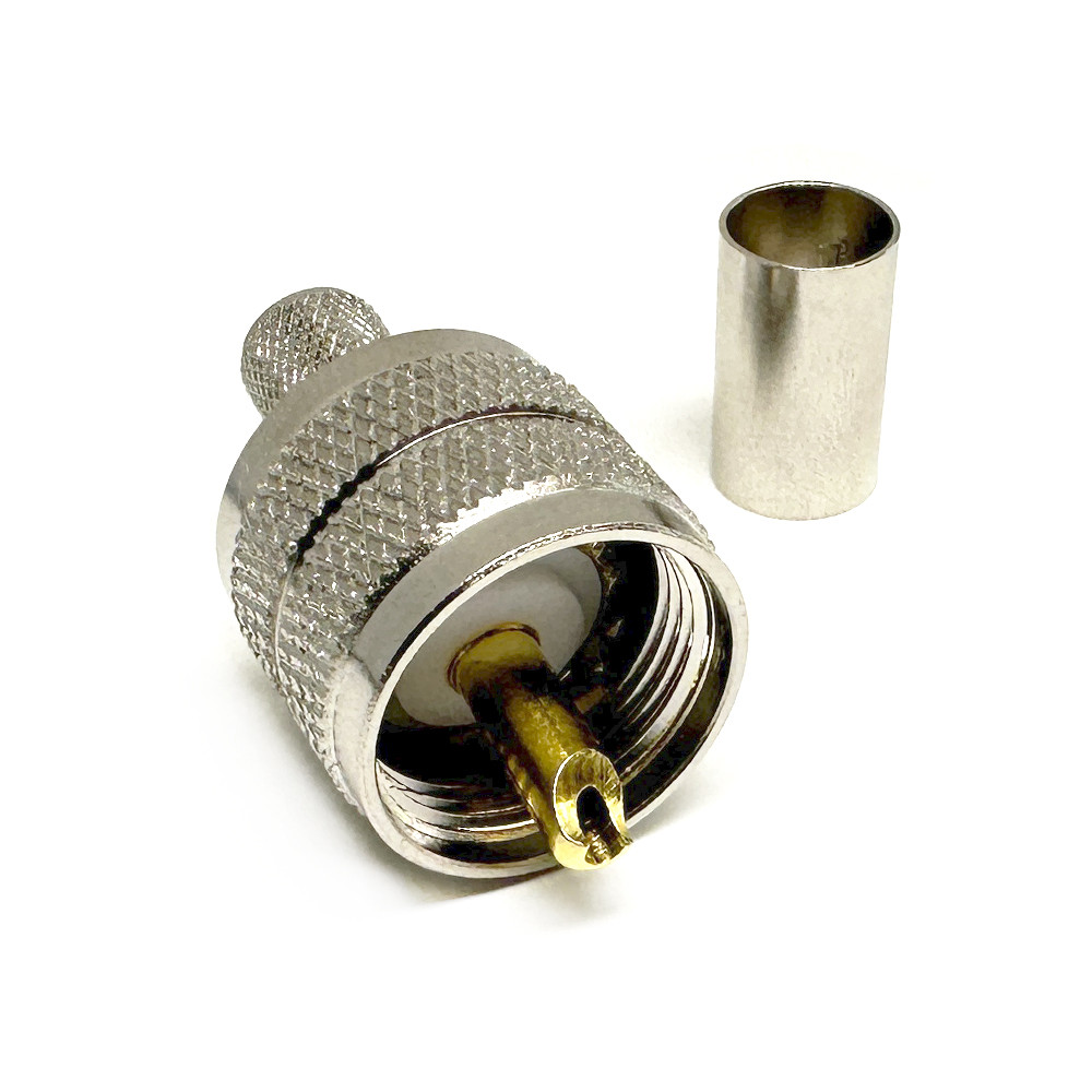 Високочастотний роз'єм UHF male під обтиск на кабель 5D-FB/LMR300, фото 1