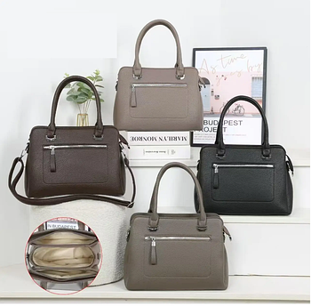 Сумочка жіноча 31*23 см на три відділення зі штучної шкіри у різних кольорах Sasha