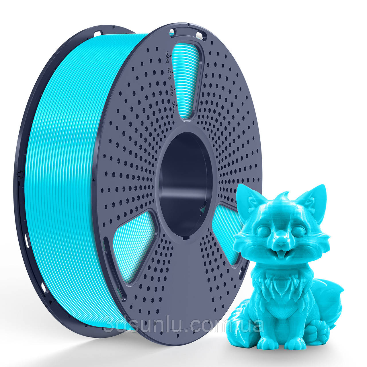 Пластик філамент для 3D-друку SUNLU PETG Cyan Reusable Spool