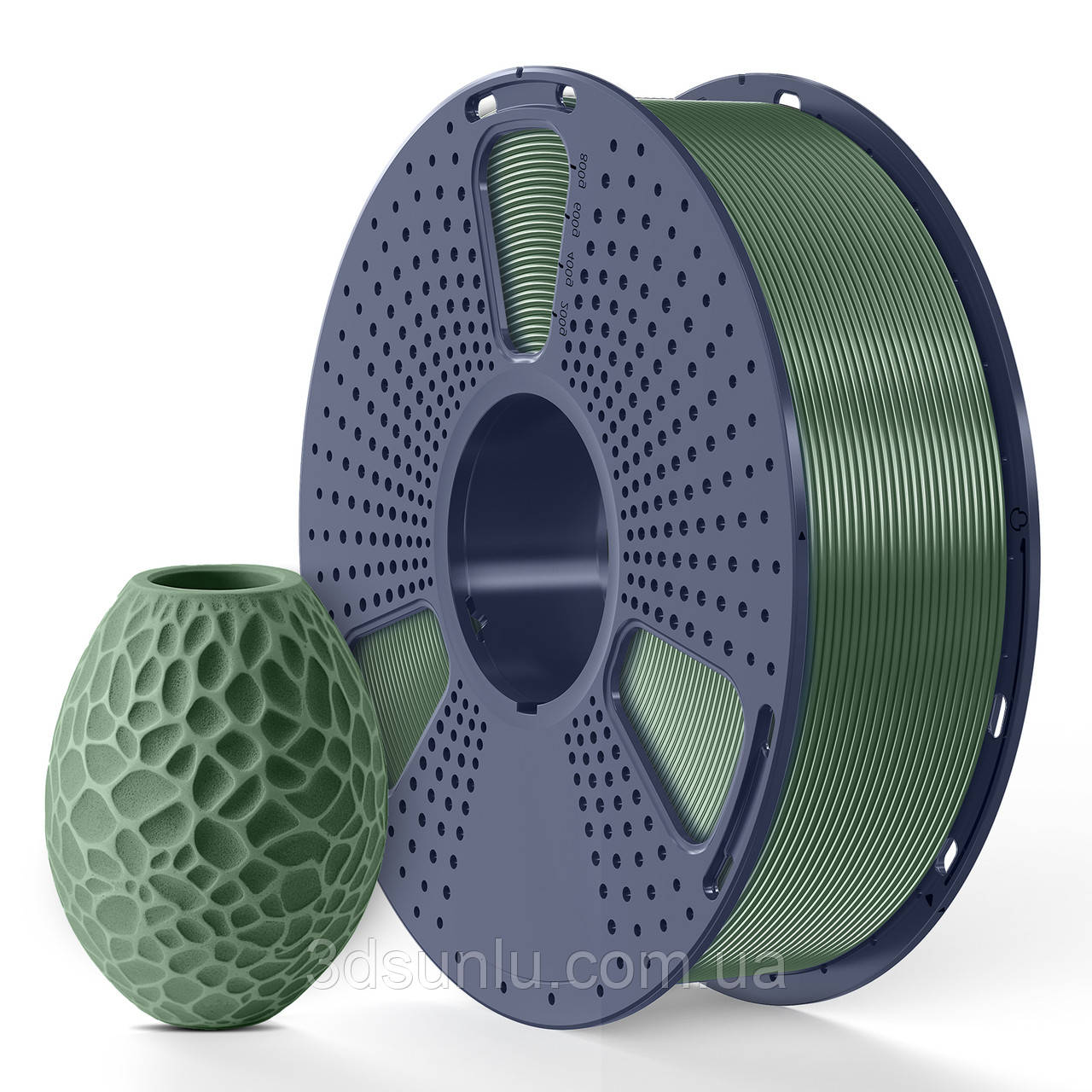 Пластик філамент для 3D-друку SUNLU PETG Army Green Reusable Spool