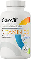 Вітамін Д3 К2 з вітаміном С і Цинком OstroVit Vitamin D3 2000 IU+K2+MK-7+C+Zn 60 капсул