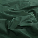 Однотонна постільна білизна полуторна 150х220 темно-зелена (23072) Бавовняний комплект на блискавці, фото 6