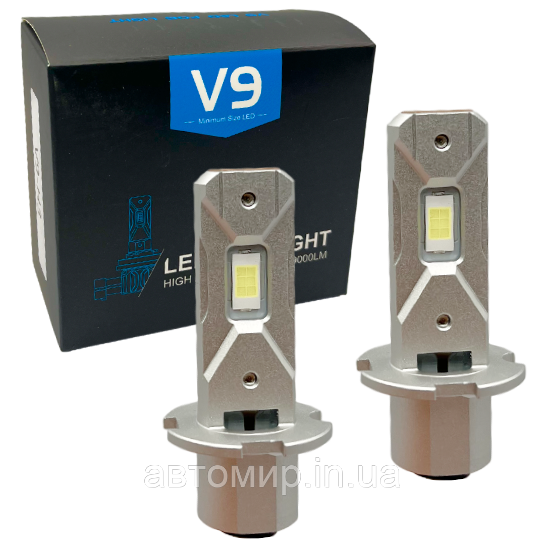 Автомобільні світлодіодні LED/ЛІД лампи у фару головного світла H3 9-36V 6000-7000K 40W 9000L V9