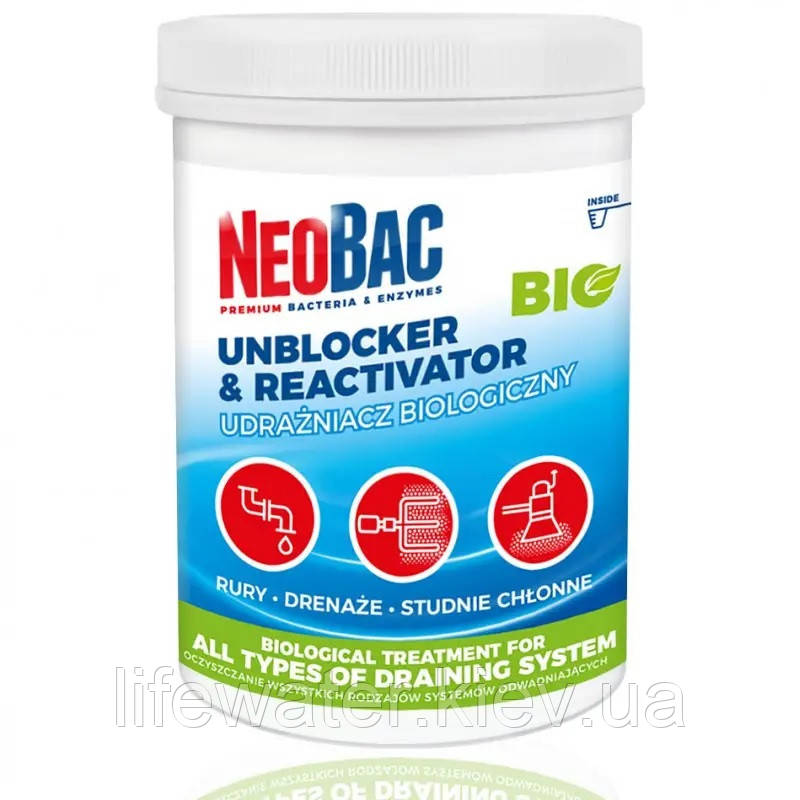 Очищувач дренажних та абсорбуючих колодязів NeoBac 1 кг до 100 л дренажного розчину, фото 1