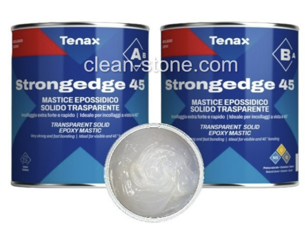 Епоксидний двокомпонентний клей Tenax StrongEdge 45 прозорий (A+B)  (1,0+0,5л), фото 1