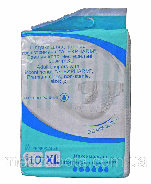 Підгузки Alexpharm р. ХL, 10 штук